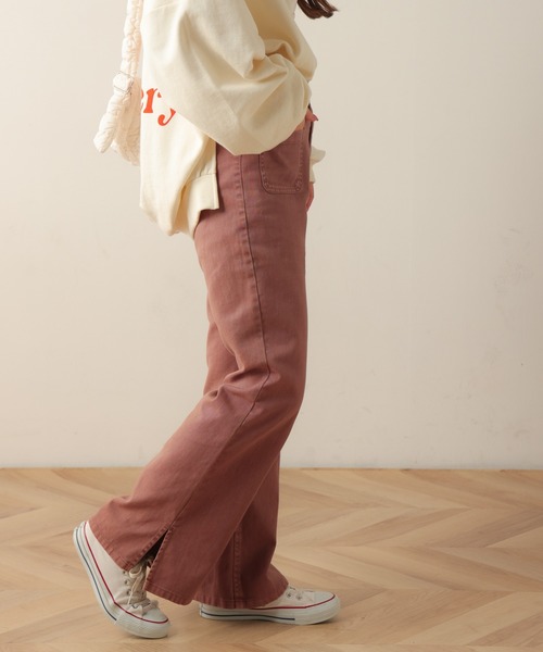 WEGO（ウィゴー）の「WEGO/フロントポケットカラーフレアパンツ（デニムパンツ・レディース・サックスブルー/ブラック/ブラウン・FREE）」の12枚目の写真