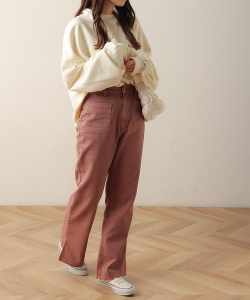 WEGO（ウィゴー）の「WEGO/フロントポケットカラーフレアパンツ（デニムパンツ・レディース・サックスブルー/ブラック/ブラウン・FREE）」の9枚目の写真