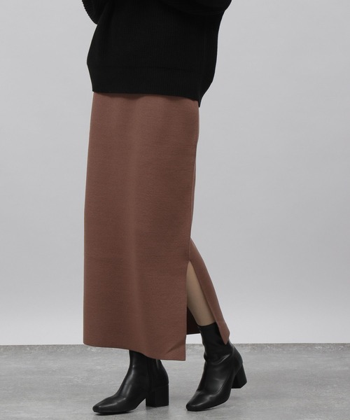 LAKOLE（ラコレ）の「12Gカシミヤタッチナロースカート[セットアップ対応] / 285887（スカート・レディース・ブラック/ブラウン/グレイッシュベージュ・SMALL/MEDIUM）」の21枚目の写真