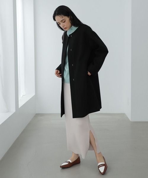 LAKOLE（ラコレ）の「12Gカシミヤタッチナロースカート[セットアップ対応] / 285887（スカート・レディース・ブラック/ブラウン/グレイッシュベージュ・SMALL/MEDIUM）」の11枚目の写真