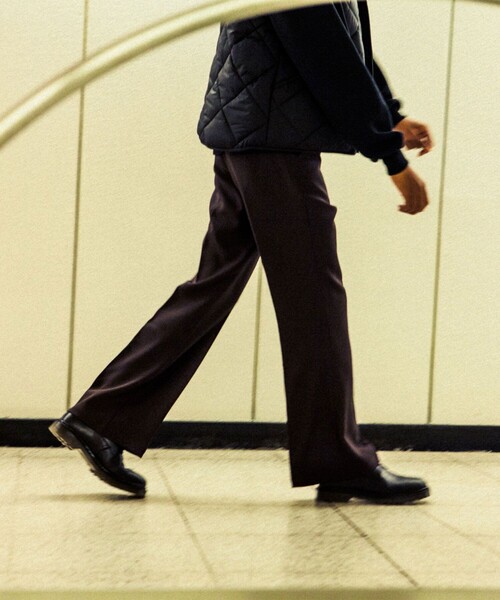 TOWNCRAFT（タウンクラフト）の「Towncraft PREP/タウンクラフトプレップ Solid Flare HighWest Slacks/ソリッド フレア ハイウエスト スラックス（スラックス・メンズ・ブラック/ダークブラウン・MEDIUM/LARGE）」の3枚目の写真