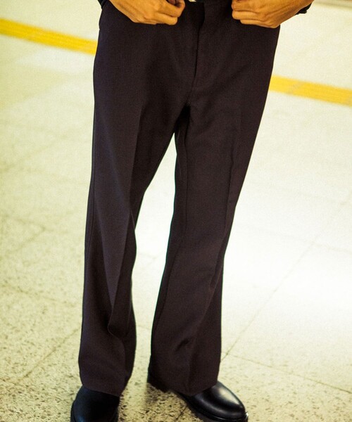 TOWNCRAFT（タウンクラフト）の「Towncraft PREP/タウンクラフトプレップ Solid Flare HighWest Slacks/ソリッド フレア ハイウエスト スラックス（スラックス・メンズ・ブラック/ダークブラウン・MEDIUM/LARGE）」の4枚目の写真