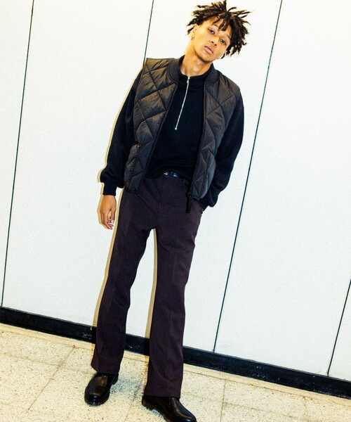 TOWNCRAFT（タウンクラフト）の「Towncraft PREP/タウンクラフトプレップ Solid Flare HighWest Slacks/ソリッド フレア ハイウエスト スラックス（スラックス・メンズ・ブラック/ダークブラウン・MEDIUM/LARGE）」の6枚目の写真