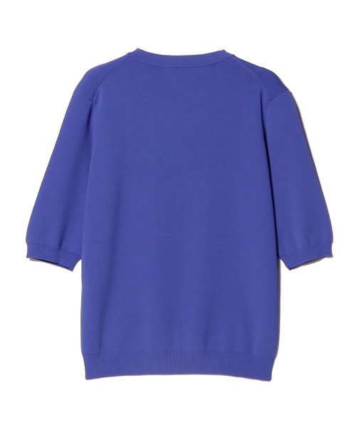 UMA ESTNATION（ユマエストネーション）の「UMA ESTNATION / クルーネックハーフスリーブニット（ニット/セーター・レディース・レッド/ブラウン/コバルトブルー・FREE）」の4枚目の写真