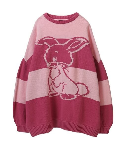 キャンディーストリッパー　ウサギニットセーター BUNNY BORDER ニット（ニット/セーター）｜Candy Stripper（キャンディ