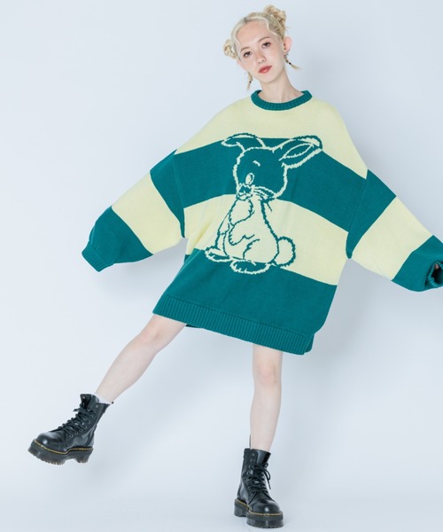 BUNNY BORDER ニット（ニット/セーター）｜Candy Stripper（キャンディ