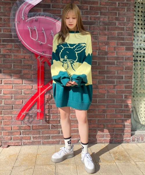 キャンディーストリッパー　ウサギニットセーター BUNNY BORDER ニット（ニット/セーター）｜Candy Stripper（キャンディ