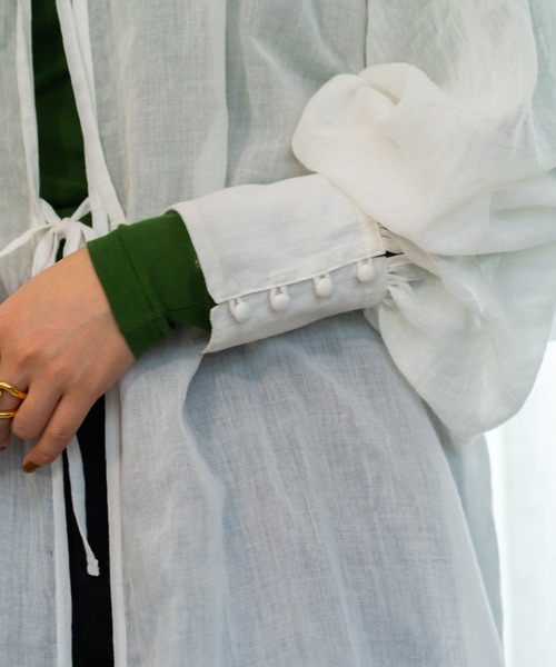 INTERPLAY（インタープレイ）の「【INTERPLAY x AYUMI】2WAY ボリュームスリーブ ワンピース（ワンピース・レディース・ホワイト/ライトブルー/ネイビー・FREE）」の13枚目の写真