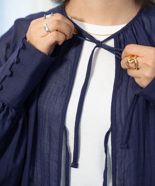 INTERPLAY（インタープレイ）の「【INTERPLAY x AYUMI】2WAY ボリュームスリーブ ワンピース（ワンピース・レディース・ホワイト/ライトブルー/ネイビー・FREE）」の15枚目の写真