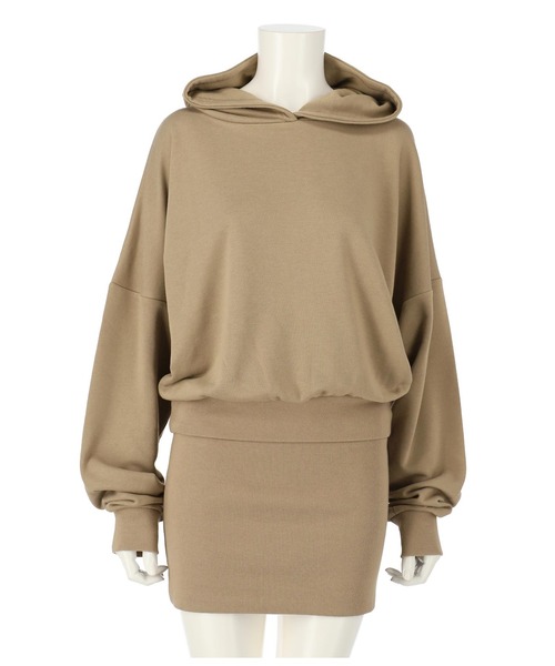 ANAP（アナップ）の「スウェットフーディーワンピース（ワンピース・レディース・ブラック/グレー/ベージュ・FREE）」の18枚目の写真