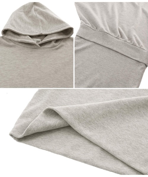 ANAP（アナップ）の「スウェットフーディーワンピース（ワンピース・レディース・ブラック/グレー/ベージュ・FREE）」の20枚目の写真