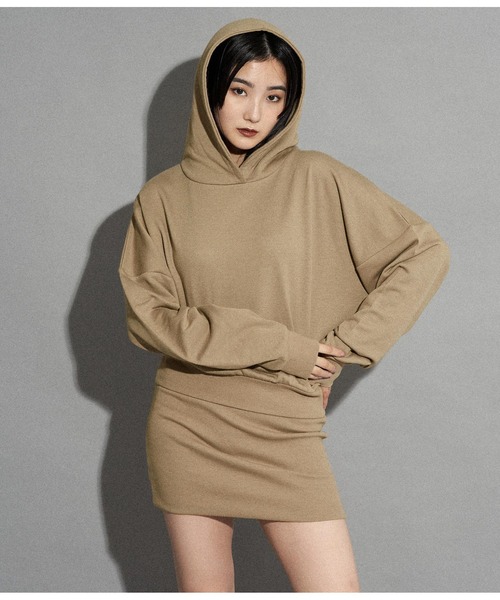 ANAP（アナップ）の「スウェットフーディーワンピース（ワンピース・レディース・ブラック/グレー/ベージュ・FREE）」の21枚目の写真