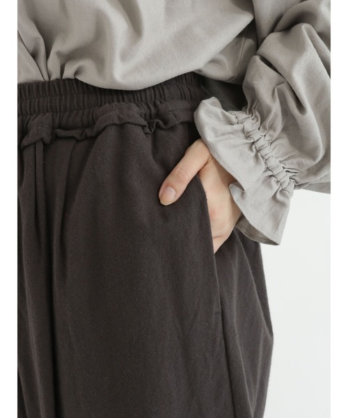 Samansa Mos2(サマンサ モスモス)の「綿起毛ツイル裾レースパンツ(その他パンツ・レディース・ブラック/グリーン/ベージュ・フリ-)」の15枚目の写真