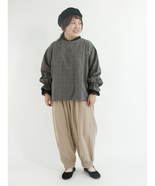 Samansa Mos2(サマンサ モスモス)の「綿起毛ツイル裾レースパンツ(その他パンツ・レディース・ブラック/グリーン/ベージュ・フリ-)」の5枚目の写真