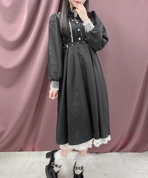 ROJITA（ロジータ）の「クロスベルトロングワンピース（ワンピース・レディース・ブラック/ベージュ/カーキ・FREE）」の5枚目の写真