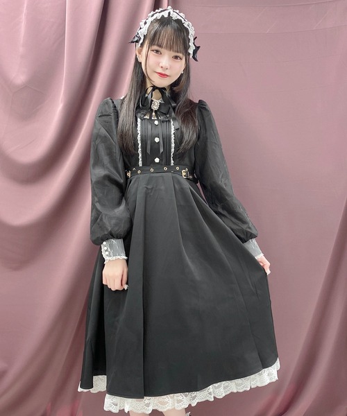 超希少【美品】ジバンシー ロングワンピース ベロア／ベルベット ビジュー付き金釦 ロジータ ROJITA クロスベルトロングワンピース （ベージュ