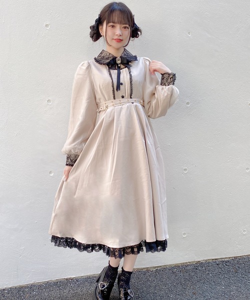 ROJITA（ロジータ）の「クロスベルトロングワンピース（ワンピース・レディース・ブラック/ベージュ/カーキ・FREE）」の18枚目の写真