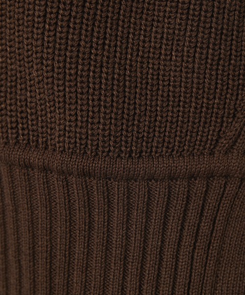 qualite（カリテ）の「2way片畦ニットベスト（ベスト・レディース・ダークブラウン/アイボリー・フリー）」の8枚目の写真