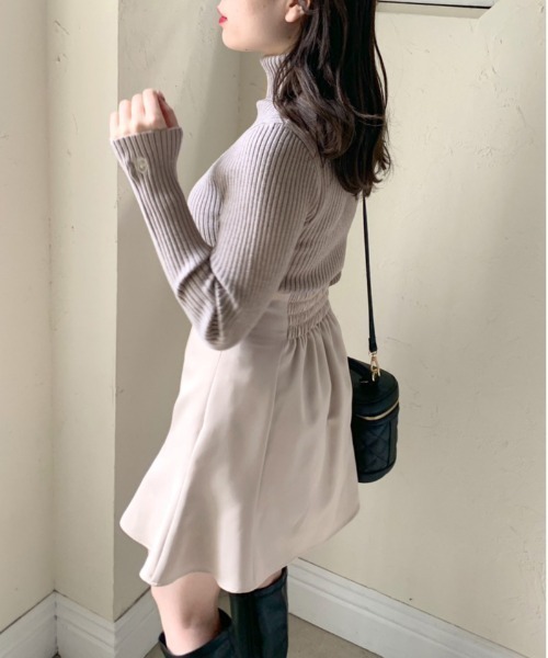 OLIVE des OLIVE（オリーブデオリーブ）の「タートルネック刺繍リブニット（ニット/セーター・レディース・ブラック/ブラウン/オフホワイト/サックスブルー/スミクロ・FREE）」の19枚目の写真