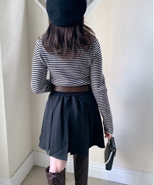 OLIVE des OLIVE（オリーブデオリーブ）の「タートルネック刺繍リブニット（ニット/セーター・レディース・ブラック/ブラウン/オフホワイト/サックスブルー/スミクロ・FREE）」の22枚目の写真