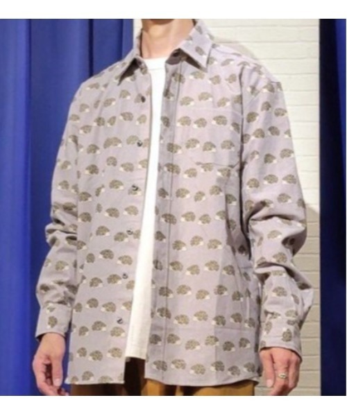 ETRO ホワイトコットンシャツ　サイズ39 動物の透かし柄 Sakka（サッカ）の「国産動物柄シャツ（シャツ/ブラウス）」 - WEAR