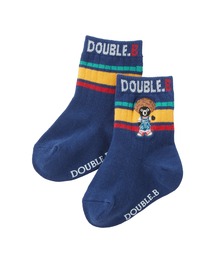 DOUBLE_B（ダブルビー）の「ロゴとラインのソックス（ソックス/靴下）」