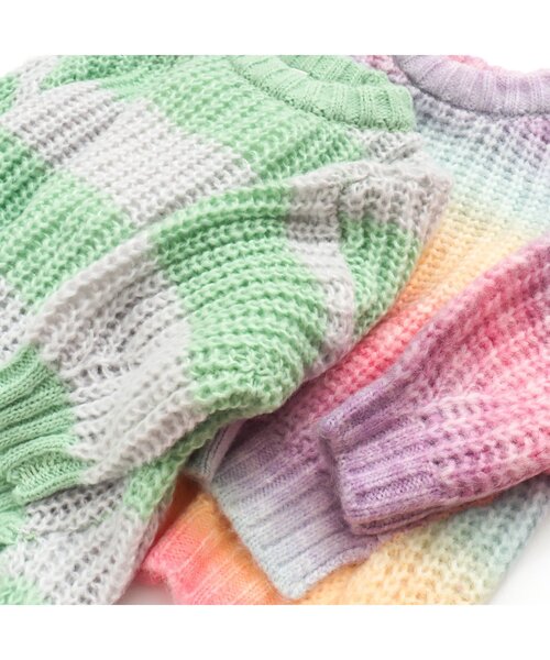 BREEZE（ブリーズ）の「カラフルシャギーニット（ニット/セーター・キッズ・レインボー/ミント・100/90/120/140）」の7枚目の写真