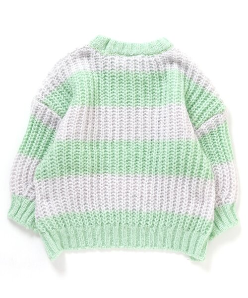 BREEZE（ブリーズ）の「カラフルシャギーニット（ニット/セーター・キッズ・レインボー/ミント・100/90/120/140）」の8枚目の写真