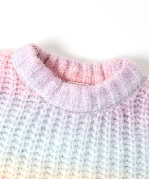 BREEZE（ブリーズ）の「カラフルシャギーニット（ニット/セーター・キッズ・レインボー/ミント・100/90/120/140）」の3枚目の写真