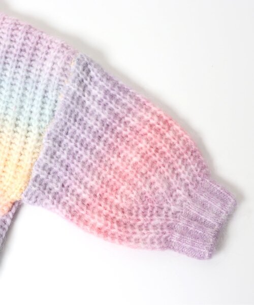 BREEZE（ブリーズ）の「カラフルシャギーニット（ニット/セーター・キッズ・レインボー/ミント・100/90/120/140）」の4枚目の写真