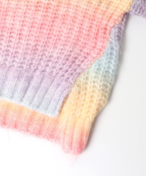 BREEZE（ブリーズ）の「カラフルシャギーニット（ニット/セーター・キッズ・レインボー/ミント・100/90/120/140）」の5枚目の写真