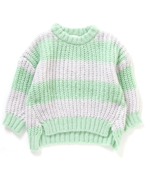 BREEZE（ブリーズ）の「カラフルシャギーニット（ニット/セーター・キッズ・レインボー/ミント・100/90/120/140）」の14枚目の写真