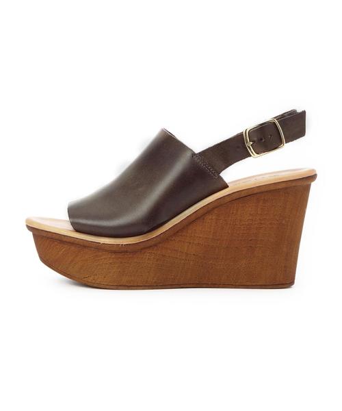 Another Edition（アナザーエディション）の「ENESSウェッジサンダル/BCENESS WEG SNDL90（サンダル・レディース・ブラック/ダークブラウン・38/37/36）」の4枚目の写真