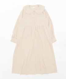 ehka sopo | コーデュロイフリル襟ワンピース(ワンピース)