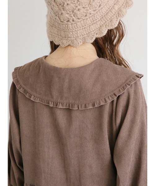 ehka sopo（エヘカソポ）の「コーデュロイフリル襟ワンピース（ワンピース・レディース・ミント/チャコール/キナリ・ﾌﾘ-）」の19枚目の写真
