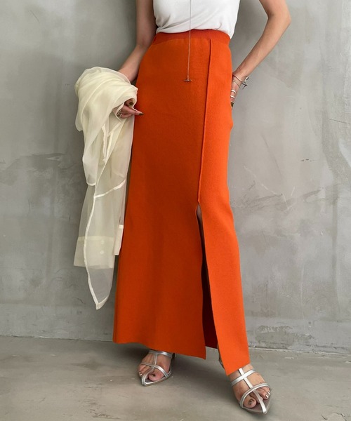 AIC.（エーアイシー）の「再入荷 サイドスリットスポンジニットロング