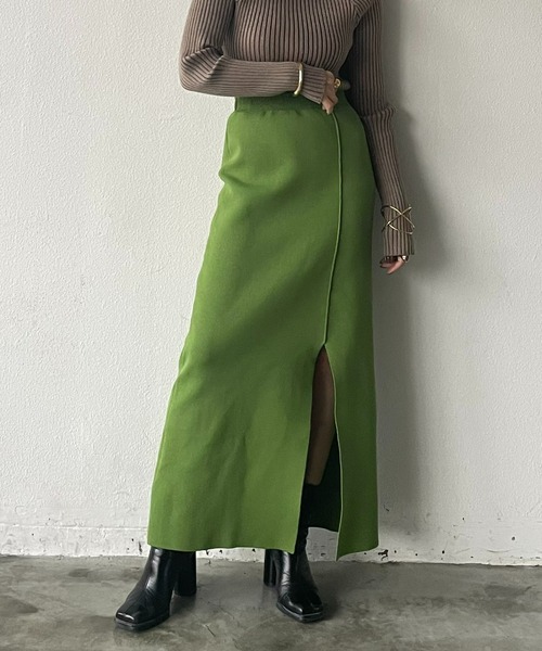 AIC.（エーアイシー）の「再入荷 サイドスリットスポンジニットロング