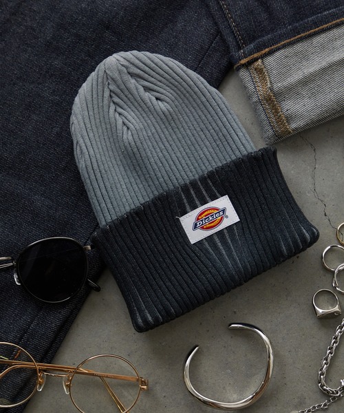 Dickies（ディッキーズ）の「Dickies コットンニットワッチ/ロゴ/ニット帽/フリーサイズ/帽子/キャップ/ディッキーズ（ニットキャップ/ビーニー・メンズ・イエロー/ブルー/ブラック・FREE）」の4枚目の写真