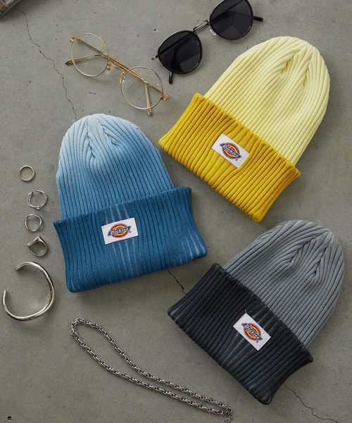 Dickies（ディッキーズ）の「Dickies コットンニットワッチ/ロゴ/ニット帽/フリーサイズ/帽子/キャップ/ディッキーズ（ニットキャップ/ビーニー・メンズ・イエロー/ブルー/ブラック・FREE）」の12枚目の写真