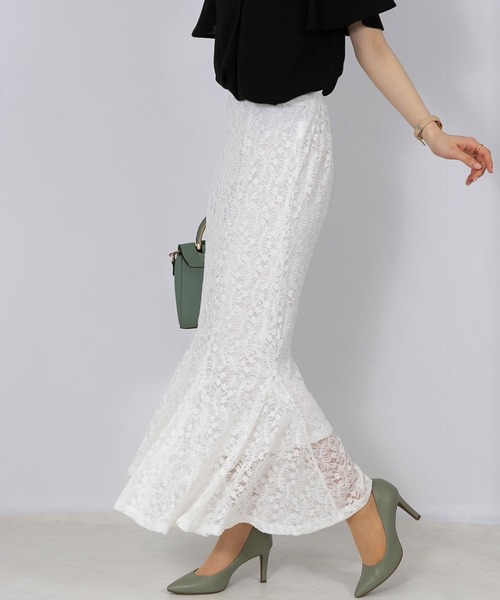 pumpkin port（パンプキンポート）の「レース マーメイドスカート