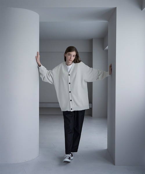 SERACE(セラス)の「【SERACE】Loose silhouette light cardigan / ルーズシルエットライトカーディガン(カーディガン/ボレロ・メンズ・ホワイト/ブラック/グレー・M/L)」の19枚目の写真