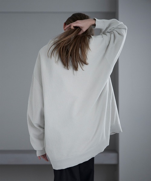 SERACE(セラス)の「【SERACE】Loose silhouette light cardigan / ルーズシルエットライトカーディガン(カーディガン/ボレロ・メンズ・ホワイト/ブラック/グレー・M/L)」の9枚目の写真