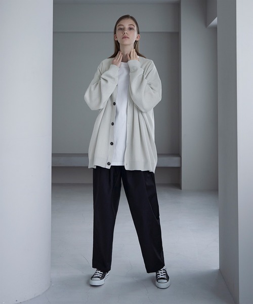 SERACE(セラス)の「【SERACE】Loose silhouette light cardigan / ルーズシルエットライトカーディガン(カーディガン/ボレロ・メンズ・ホワイト/ブラック/グレー・M/L)」の12枚目の写真