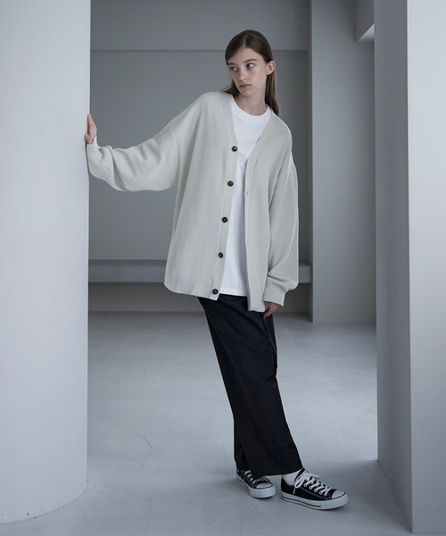 SERACE(セラス)の「【SERACE】Loose silhouette light cardigan / ルーズシルエットライトカーディガン(カーディガン/ボレロ・メンズ・ホワイト/ブラック/グレー・M/L)」の13枚目の写真