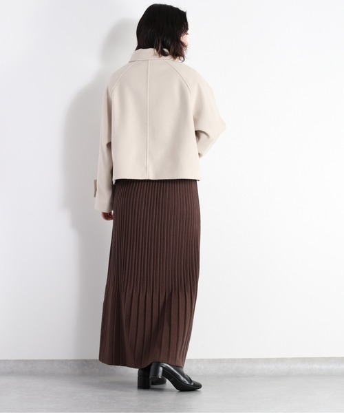 cepo（セポ）の「カットメルトンショートジャケット　＜追加生産分＞（ステンカラーコート・レディース・オフホワイト/グレー・M）」の20枚目の写真