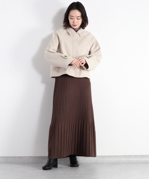 cepo（セポ）の「カットメルトンショートジャケット　＜追加生産分＞（ステンカラーコート・レディース・オフホワイト/グレー・M）」の17枚目の写真