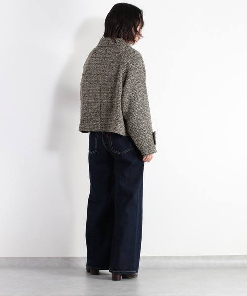 cepo（セポ）の「カットメルトンショートジャケット　＜追加生産分＞（ステンカラーコート・レディース・オフホワイト/グレー・M）」の22枚目の写真