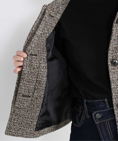 cepo（セポ）の「カットメルトンショートジャケット　＜追加生産分＞（ステンカラーコート・レディース・オフホワイト/グレー・M）」の12枚目の写真