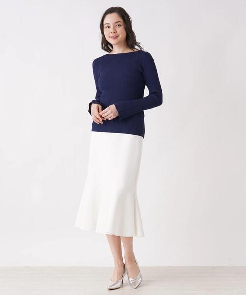 Brahmin（ブラーミン）の「【BRAHMIN】ボートネックニットプルオーバー（ニット/セーター・レディース・オフホワイト/クリアグリーン/ダークネイビー/レモンイエロー・2）」の21枚目の写真