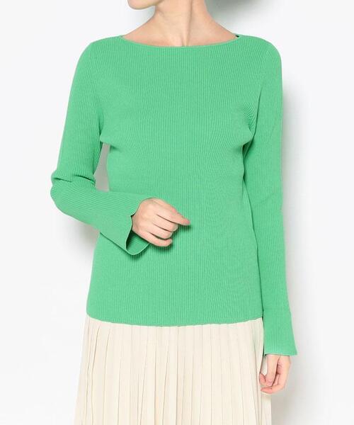 Brahmin（ブラーミン）の「【BRAHMIN】ボートネックニットプルオーバー（ニット/セーター・レディース・オフホワイト/クリアグリーン/ダークネイビー/レモンイエロー・2）」の11枚目の写真